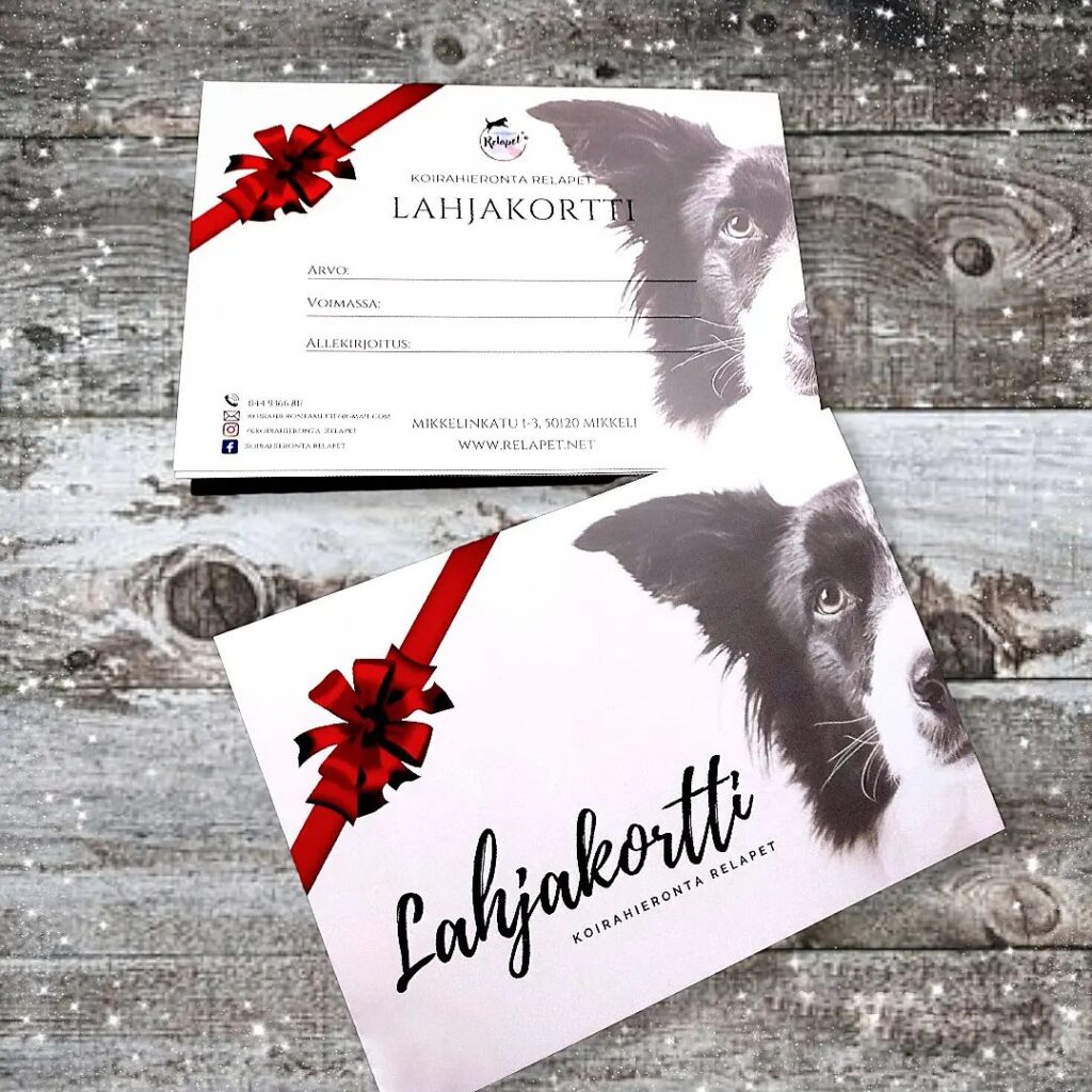 Koirahieronta lahjakortti